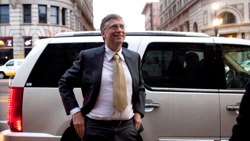 Bill Gates Arrivest Salt Lake Courthouse AP